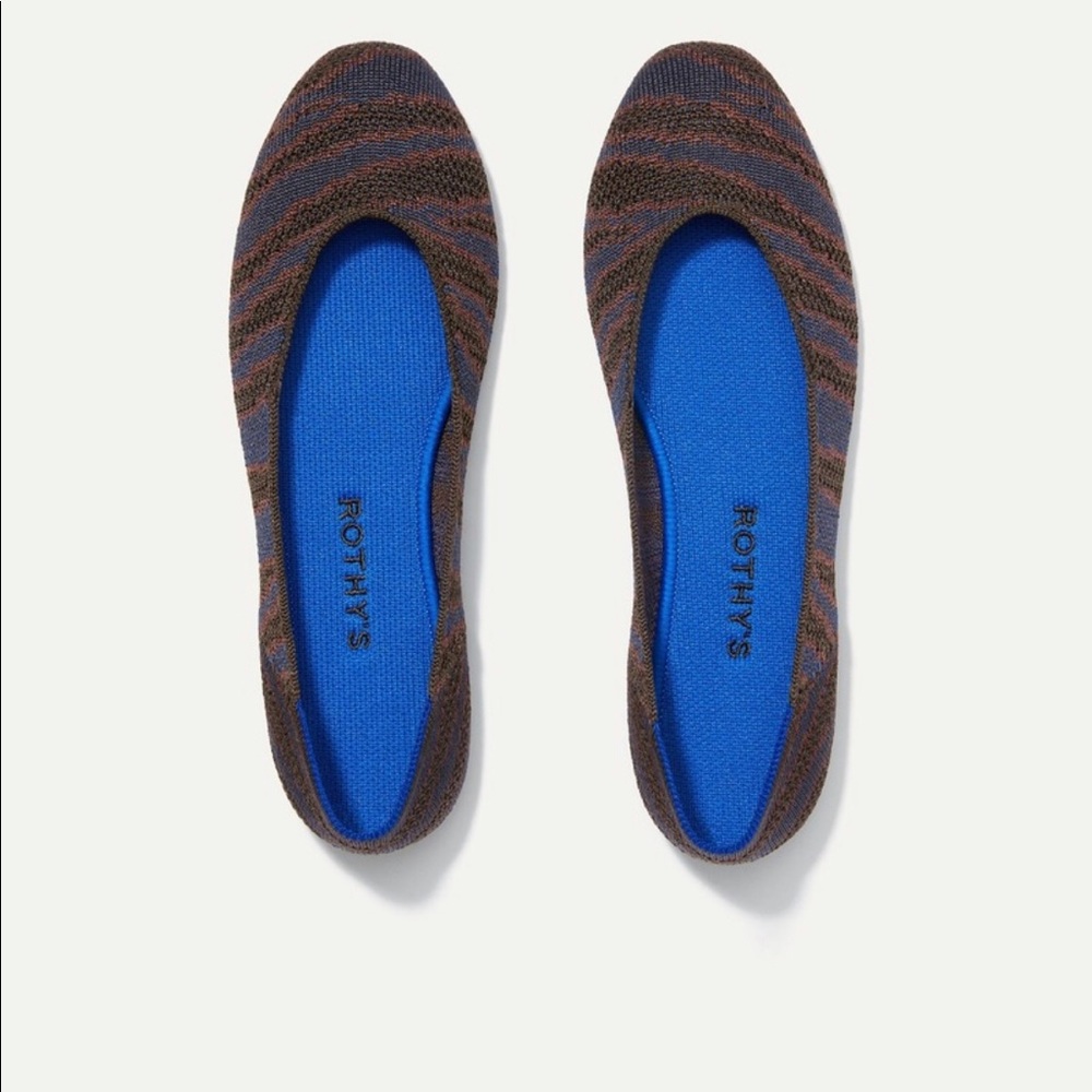Rothy’s The Square in Sapphire Zebra - Size 8.5